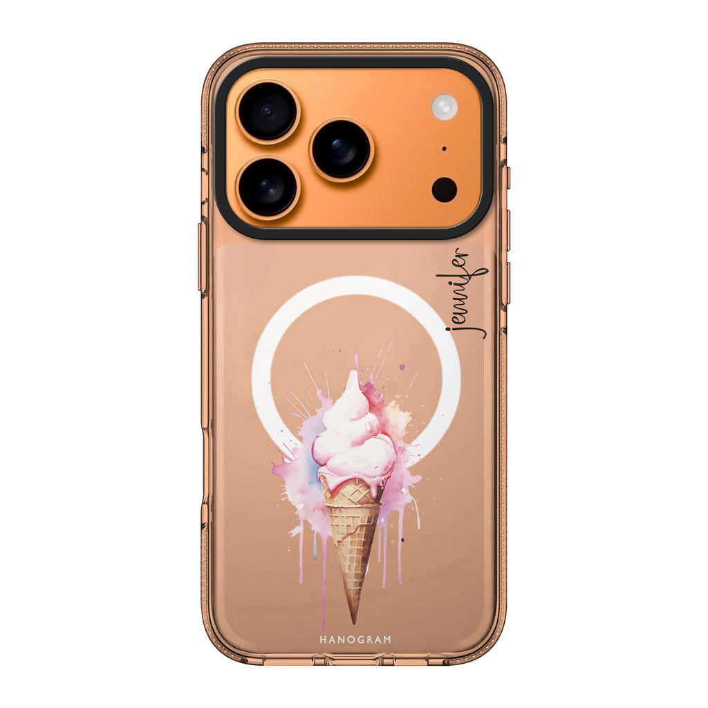 Sweet Swirls personalized name graphic iPhone 17 Pro Max ultra clear case