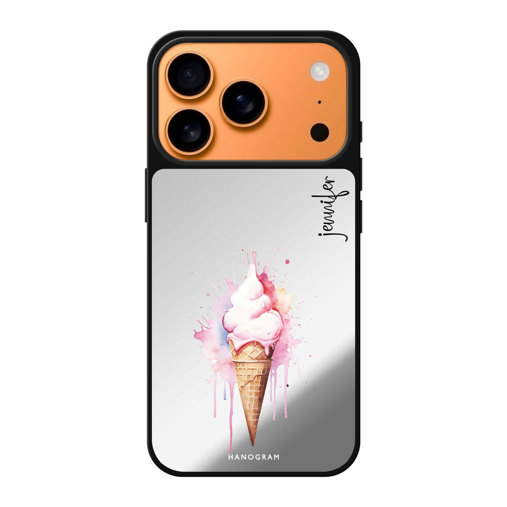 Sweet Swirls personalized name iPhone 17 Pro Max mirror case