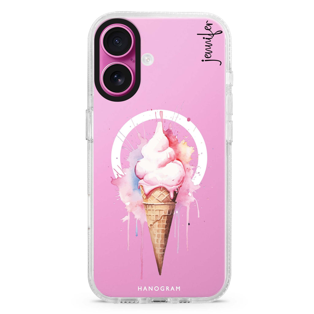 Sweet Swirls MagSafe Compatible iPhone 16 Ultra Clear Case - Personalized and Stylish Protection