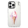 Sweet Swirls custom name iPhone 16/15/14 Pro Max & Pro ultra clear case typography design, front product view