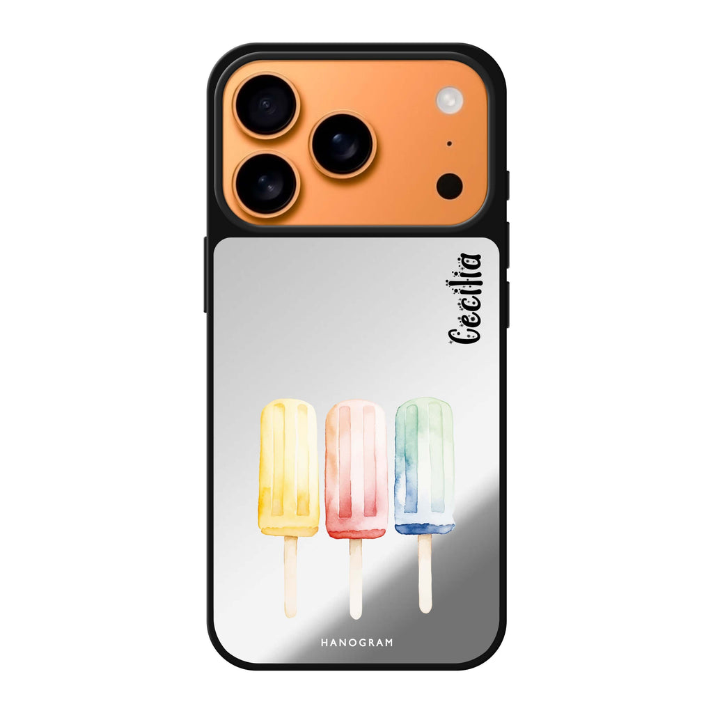 Popsicle Passion personalized name food iPhone 17 Pro Max mirror case