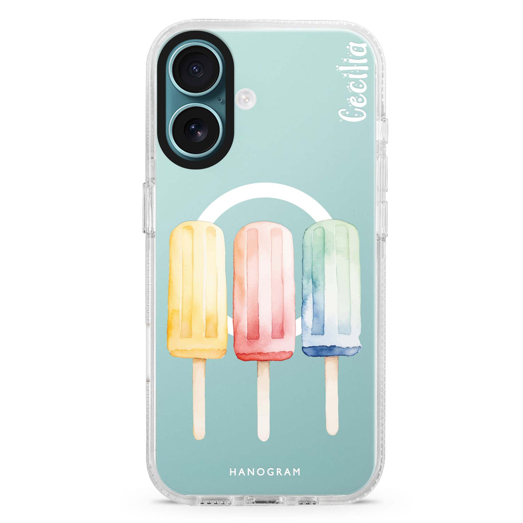 Popsicle Passion MagSafe Compatible iPhone 16 Ultra Clear Case - Personalized and Stylish Protection