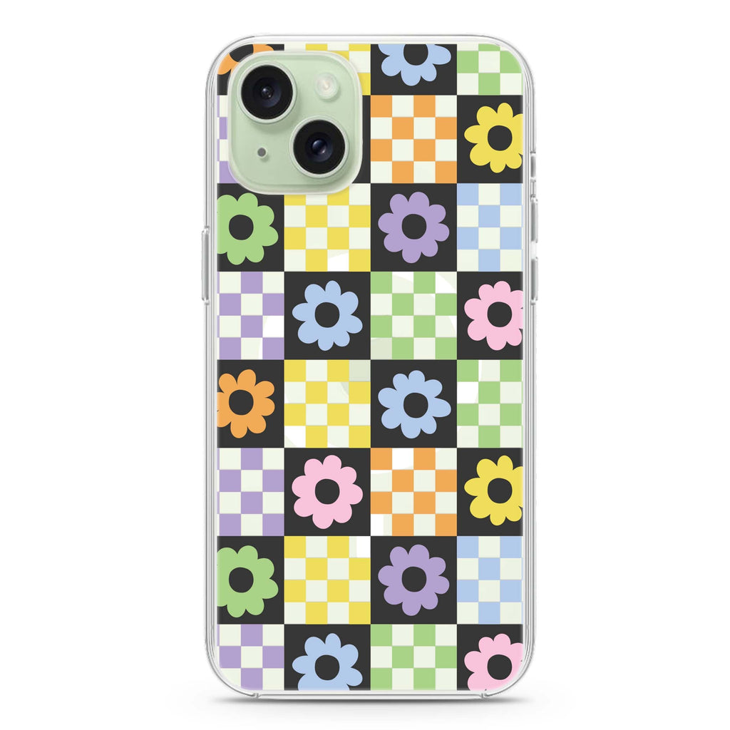 Flowers iPhone 15 Plus MagSafe Compatible Ultra Clear Case