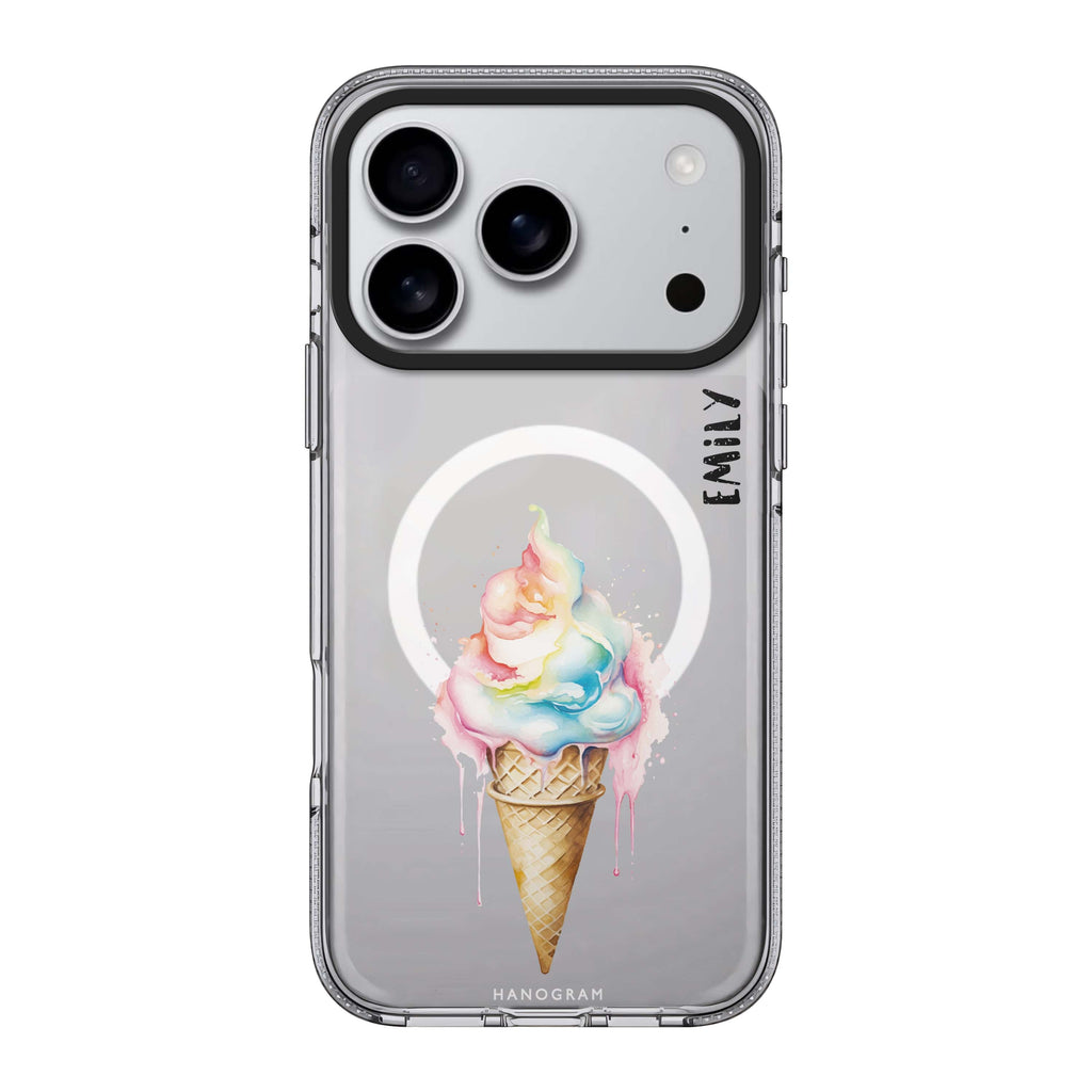 Frozen Bliss personalized name holiday winter iPhone 17 Pro Max ultra clear case