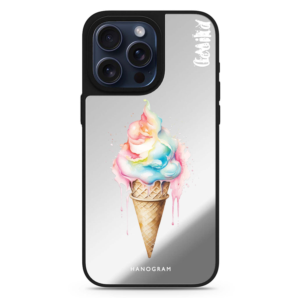 Frozen Bliss personalized name MagSafe mirror case for iPhone 16/15/14 Pro Max and Pro, main view