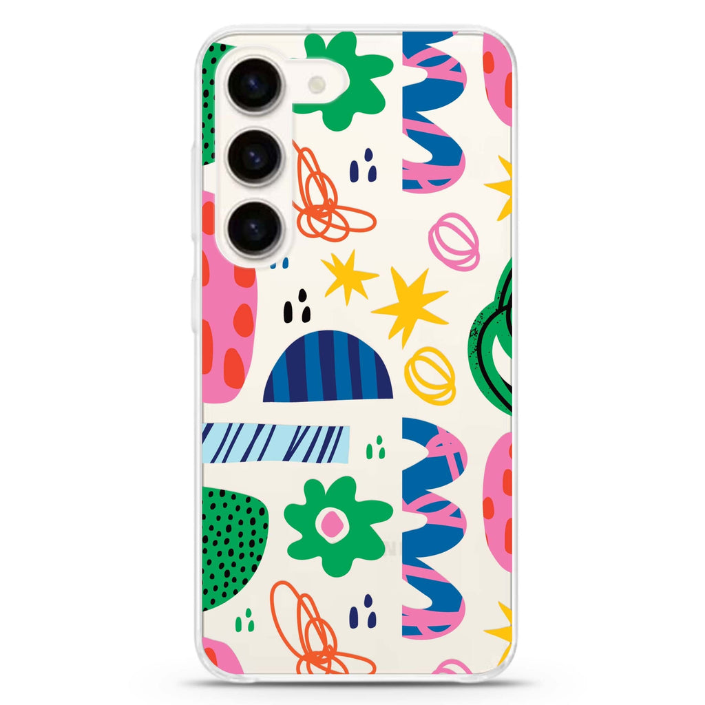 Abstract Drawing by Joe ultra-clear case for Samsung Galaxy S23/S22, front view