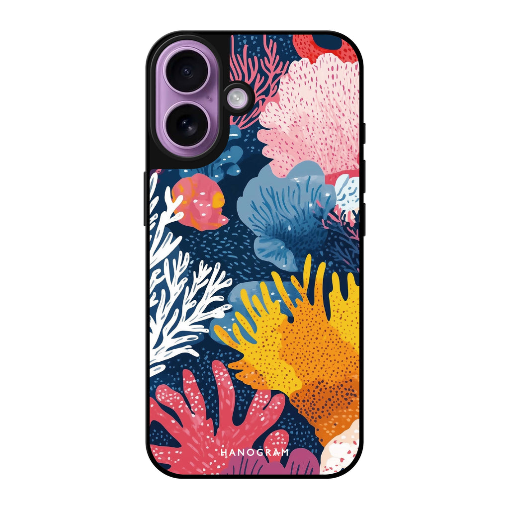 Reflective iPhone 16 Mirror Case –Reef Impressions Design