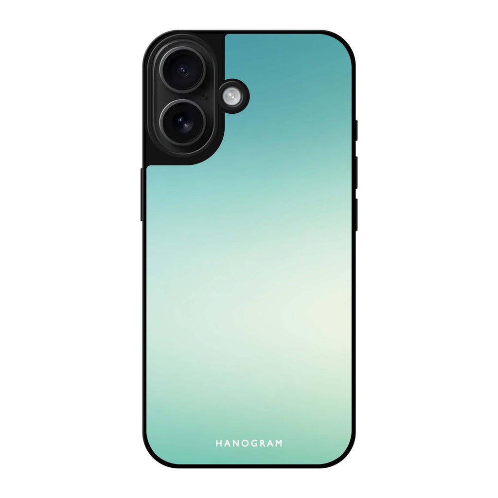 Reflective iPhone 16 Mirror Case –Aqua Haze Design