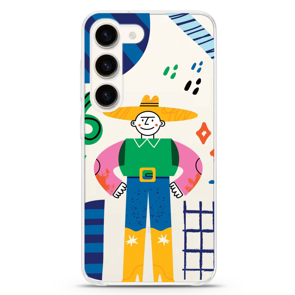 Abstract People ultra-clear case for Samsung Galaxy S23/S22, front view