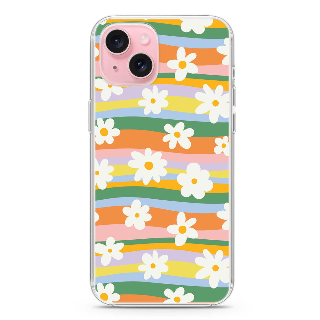 Flowers iPhone 15 Plus MagSafe Compatible Ultra Clear Case