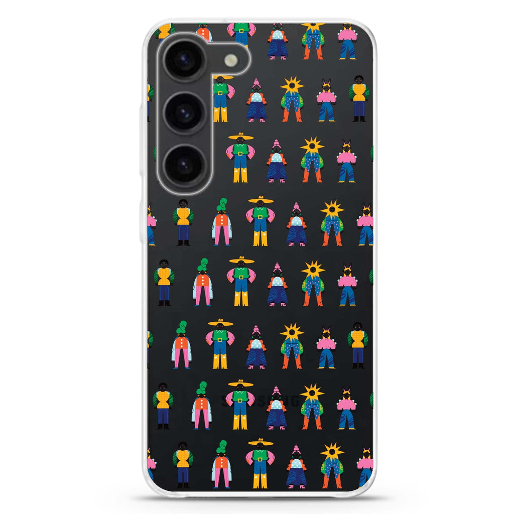 Abstract People Family ultra-clear case for Samsung Galaxy S23/S22, front view