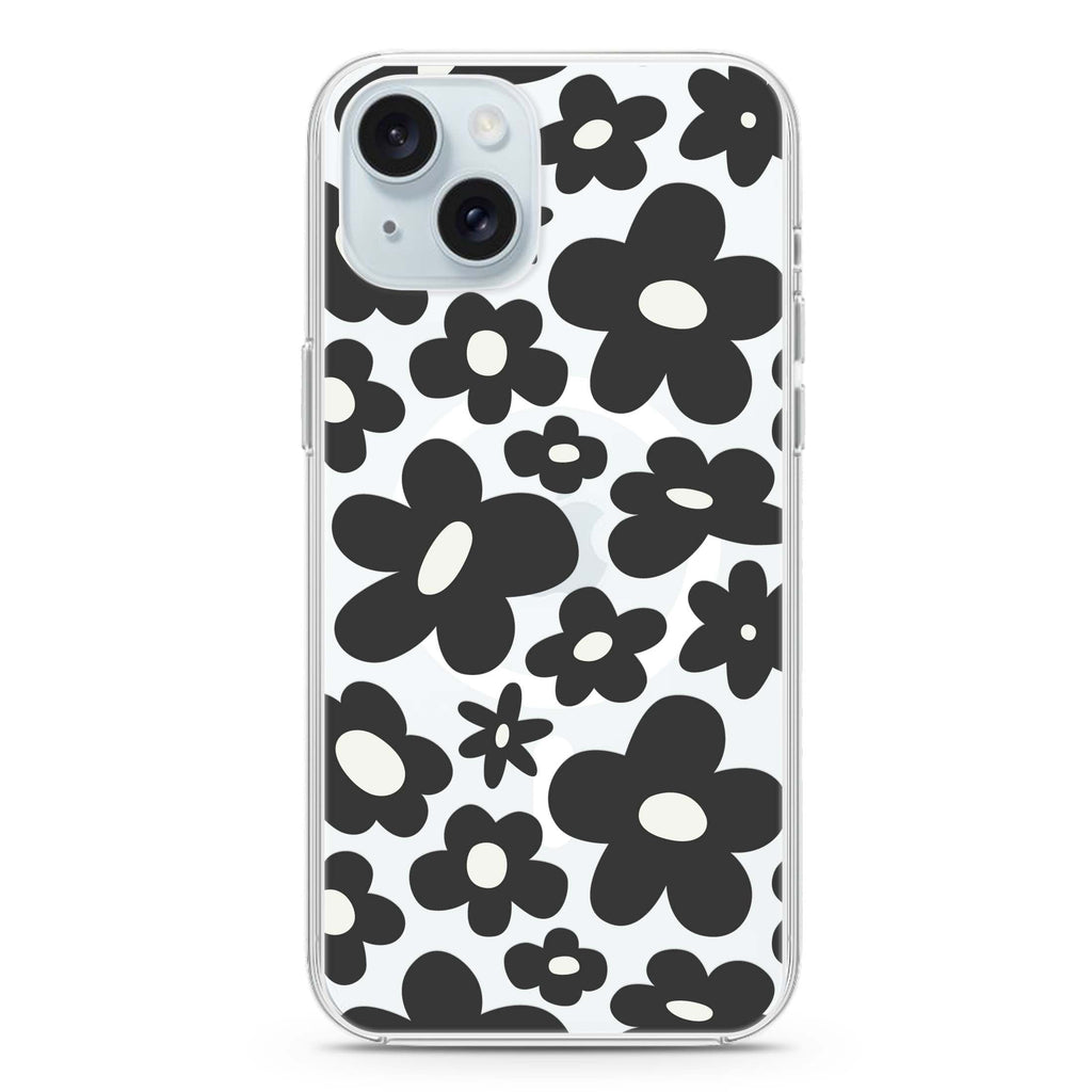 Flowers iPhone 15 Plus MagSafe Compatible Ultra Clear Case
