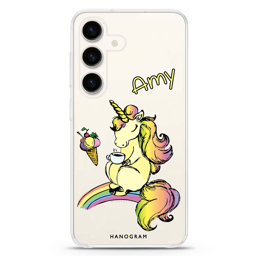 Cute Unicorn Samsung Galaxy Ultra Clear Case