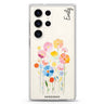 Floral Elegance personalized name Samsung Galaxy S26/S25/S24/S23/S22 Ultra ultra clear case, transparent design, main view