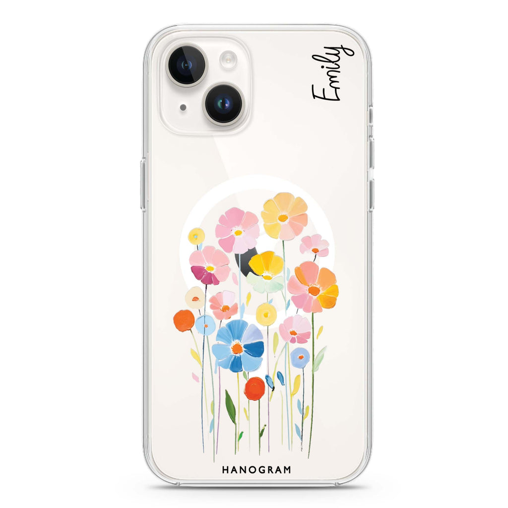Floral Elegance iPhone 15 MagSafe Compatible Ultra Clear Case