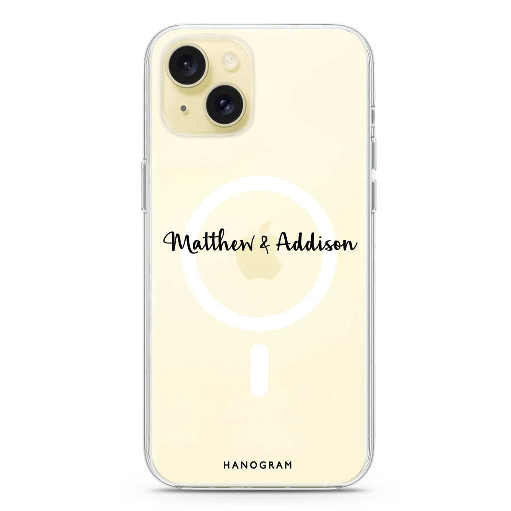 Me & You iPhone 15 Plus MagSafe Compatible Ultra Clear Case