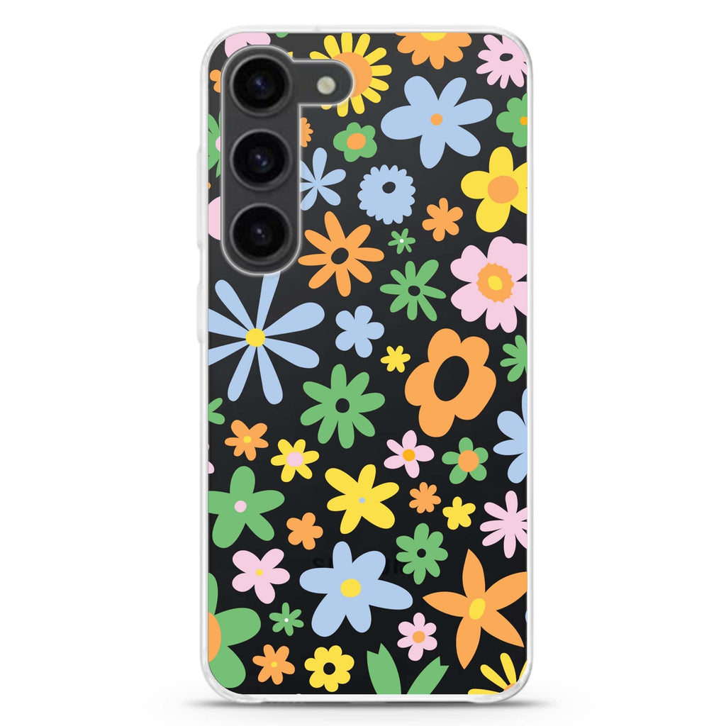 Flowers ultra-clear case for Samsung Galaxy S23/S22, front view