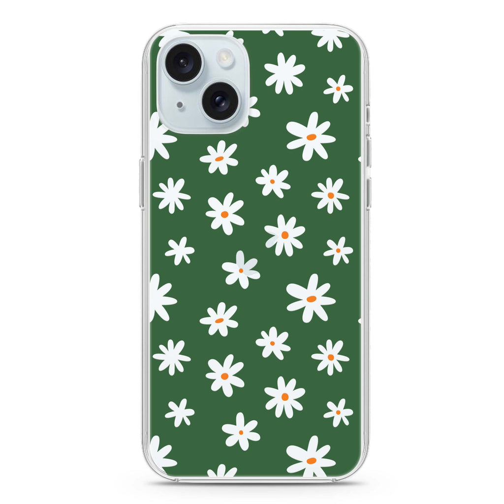 Flowers Pattern iPhone 15 plus Ultra Clear Case
