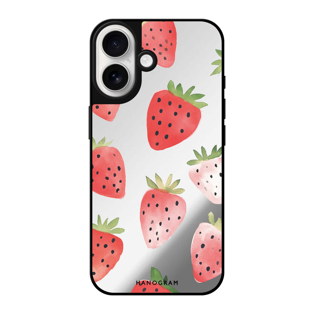 Reflective iPhone 16 Mirror Case –Berry Breeze Design