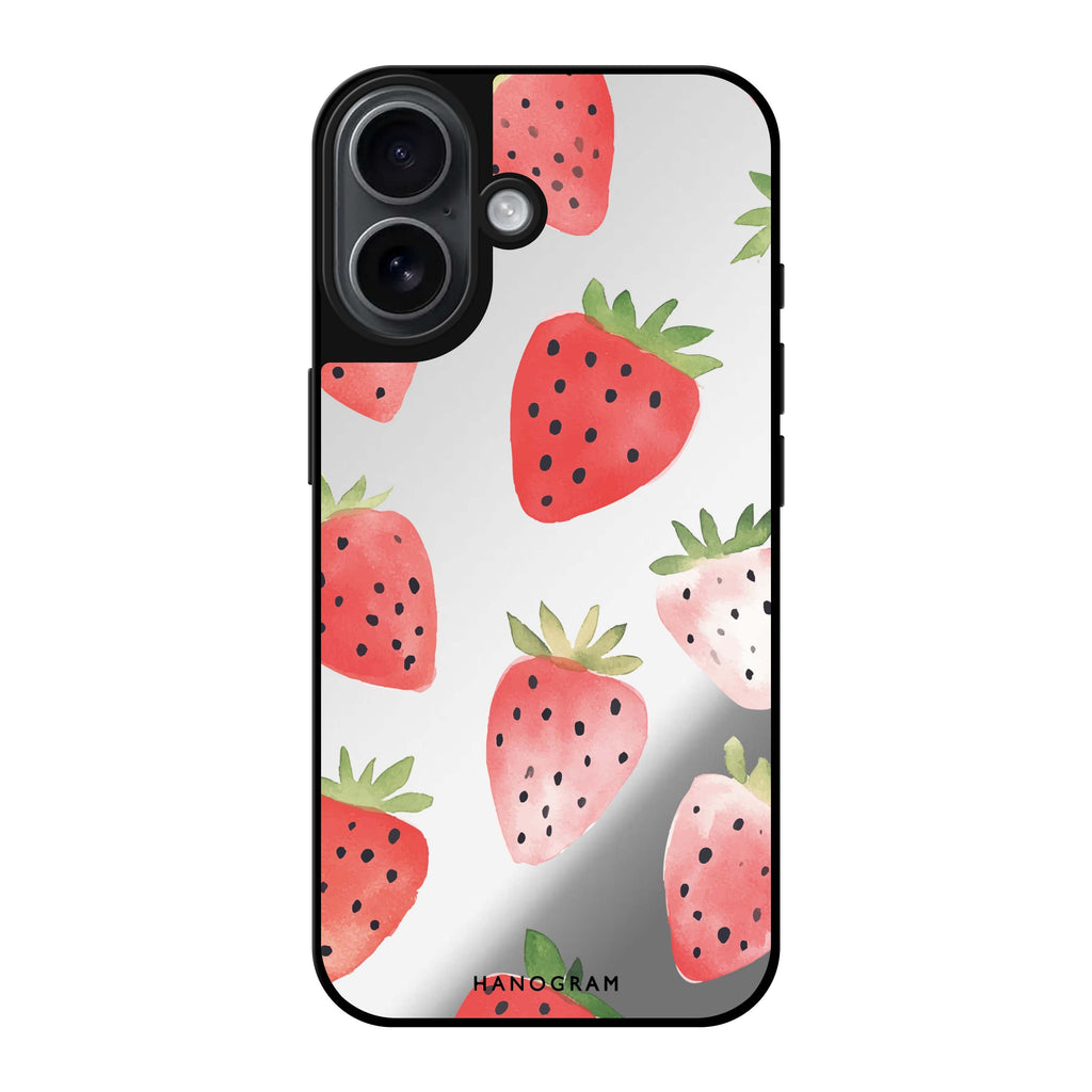 Reflective iPhone 16 Mirror Case –Berry Breeze Design