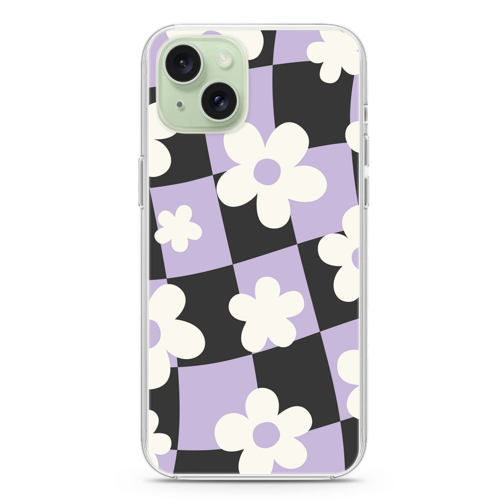 Flowers Pattern iPhone 15 Plus MagSafe Compatible Ultra Clear Case