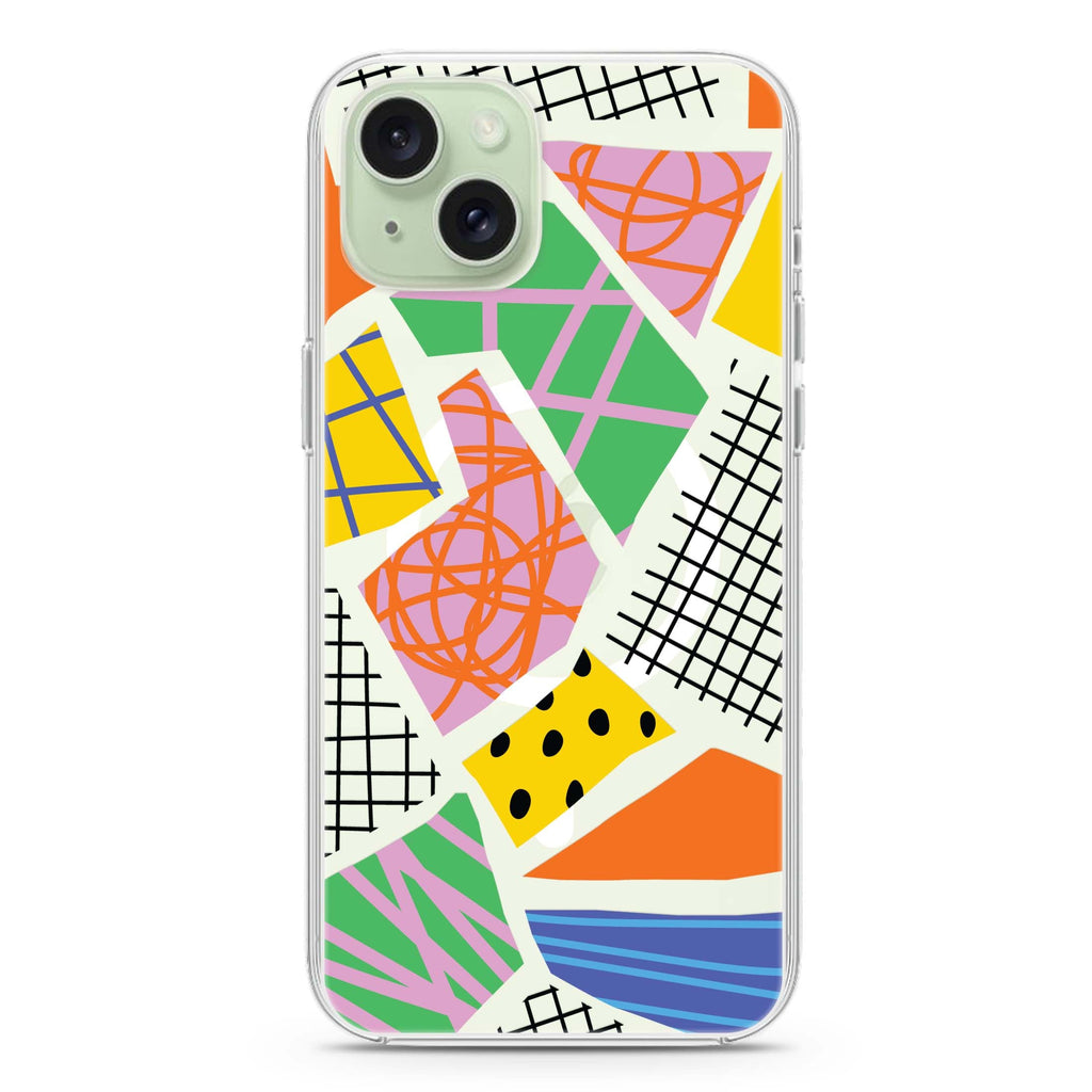 Flowers Pattern iPhone 15 Plus MagSafe Compatible Ultra Clear Case