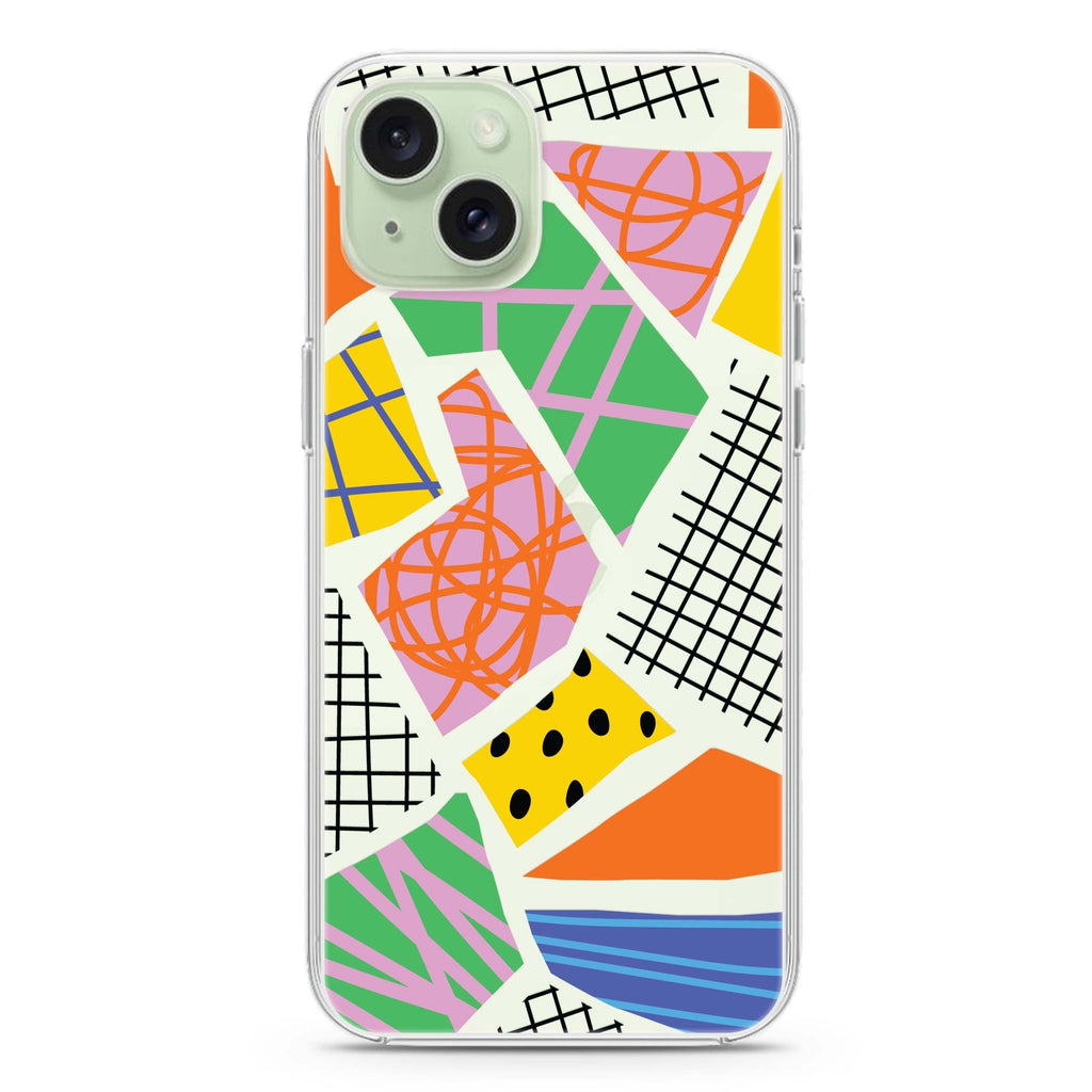 Flowers Pattern iPhone 15 plus Ultra Clear Case