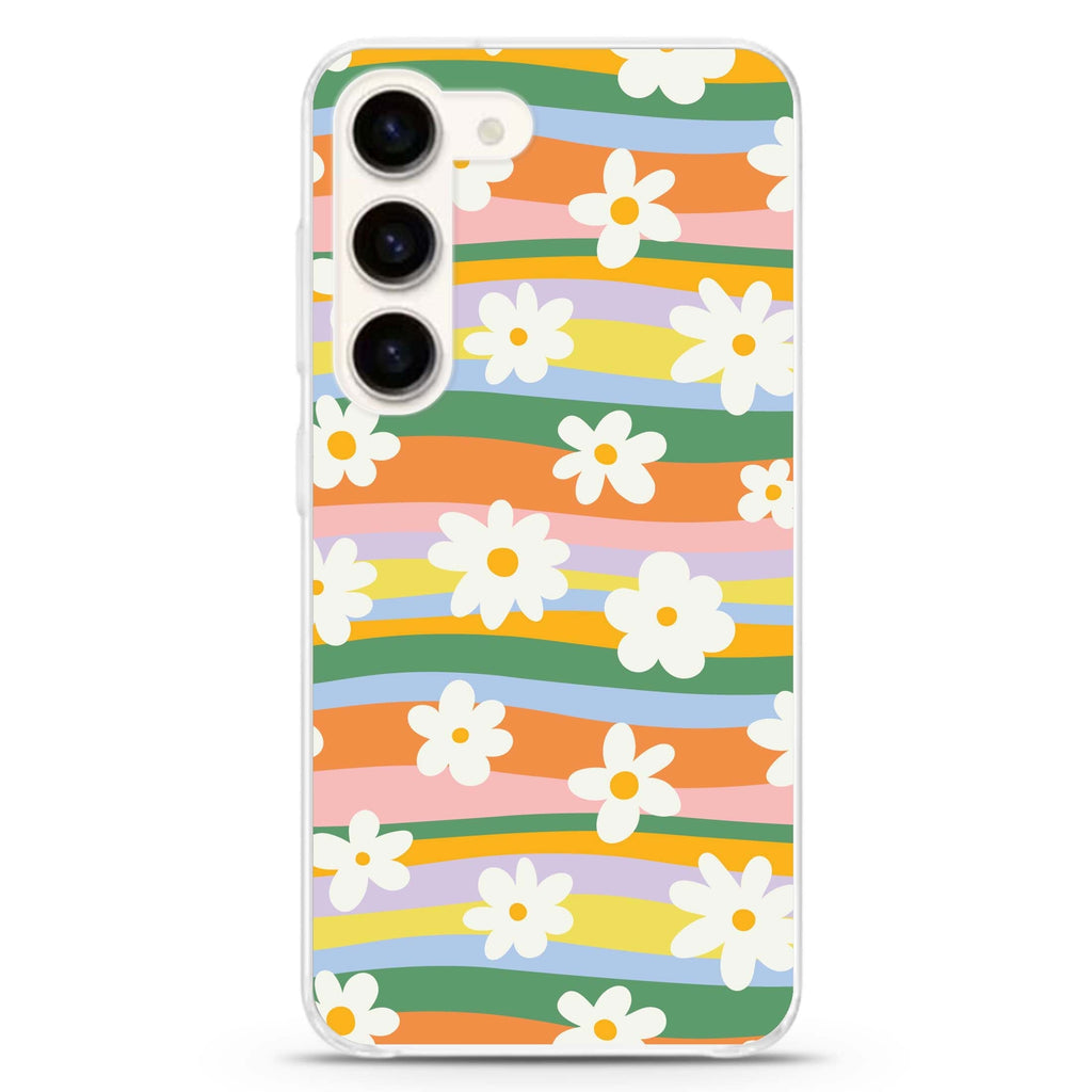 Flowers ultra-clear case for Samsung Galaxy S23/S22, front view