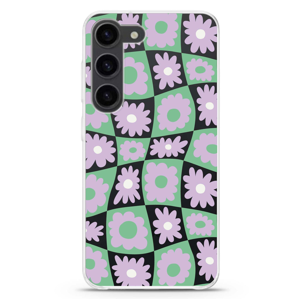 Flowers ultra-clear case for Samsung Galaxy S23/S22, front view