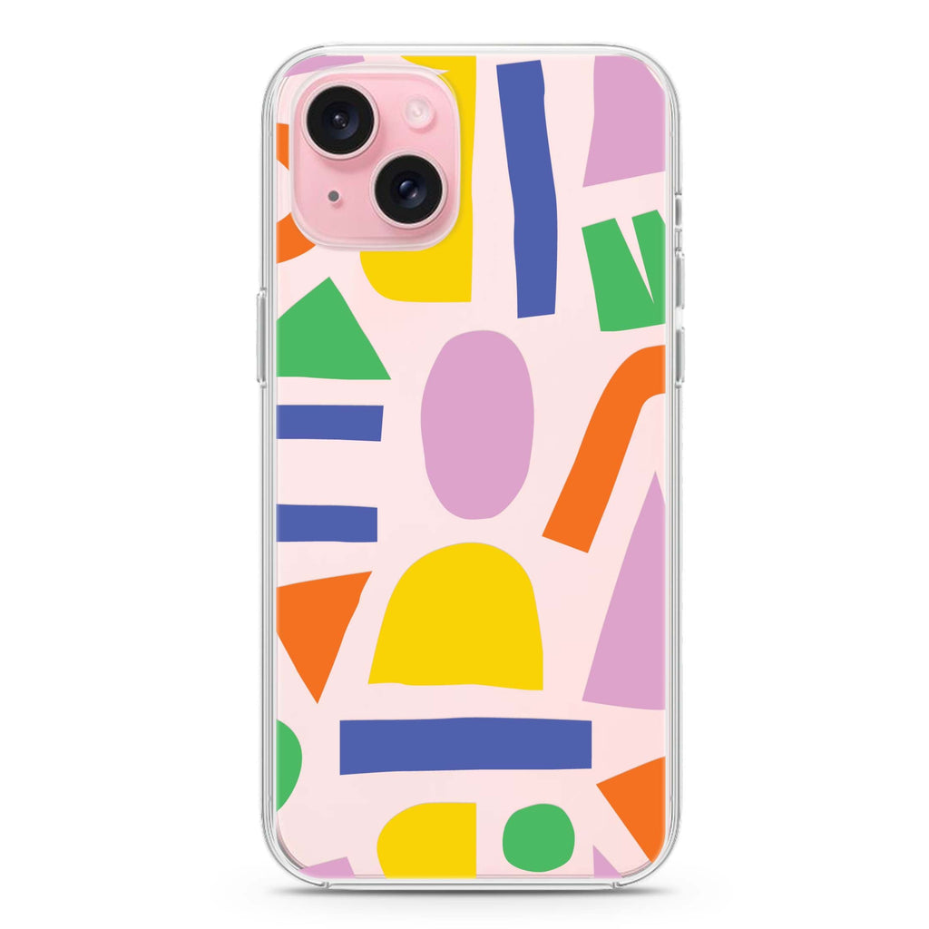 Abstract Doodles iPhone 15 plus Ultra Clear Case