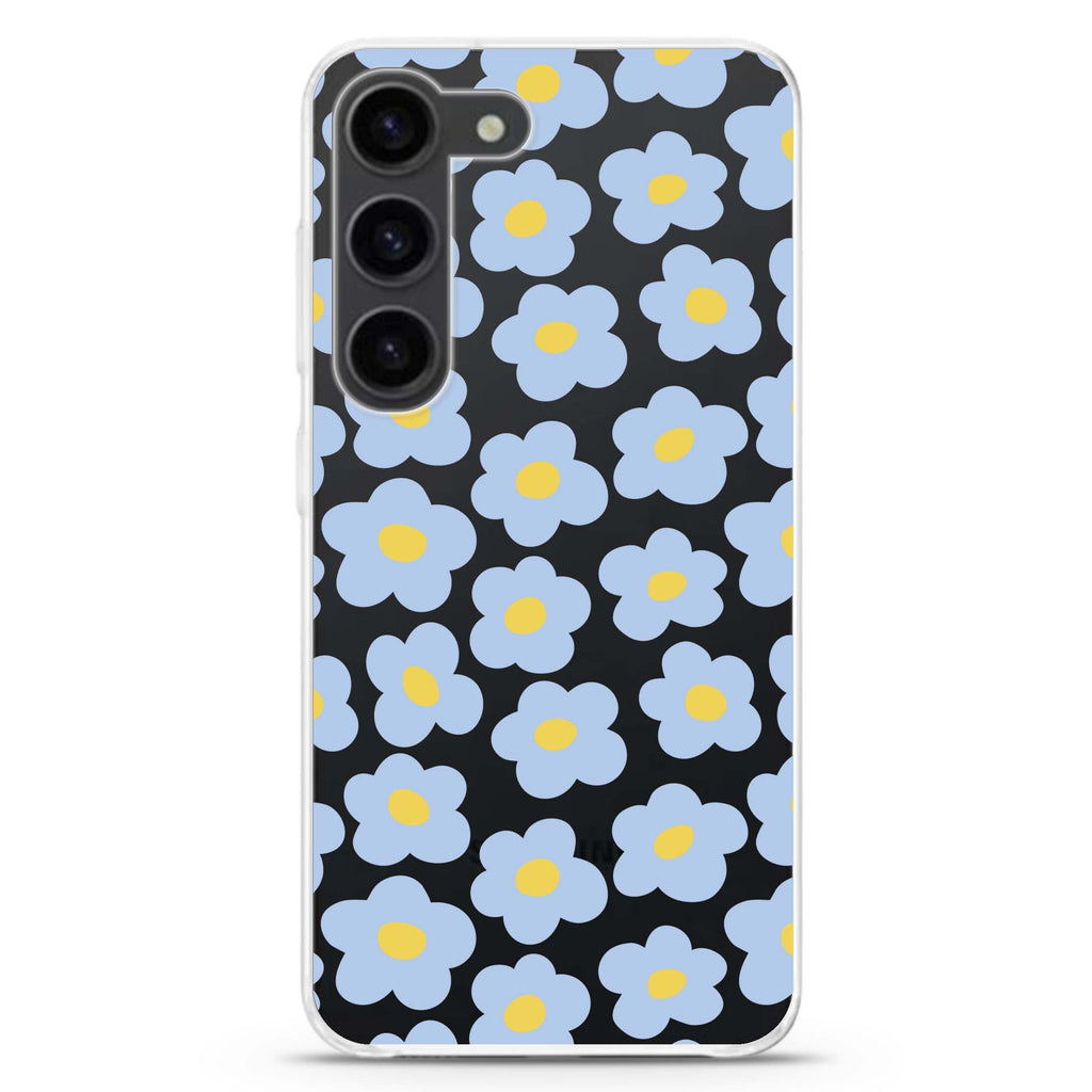 Flowers Pattern ultra-clear case for Samsung Galaxy S23/S22, front view