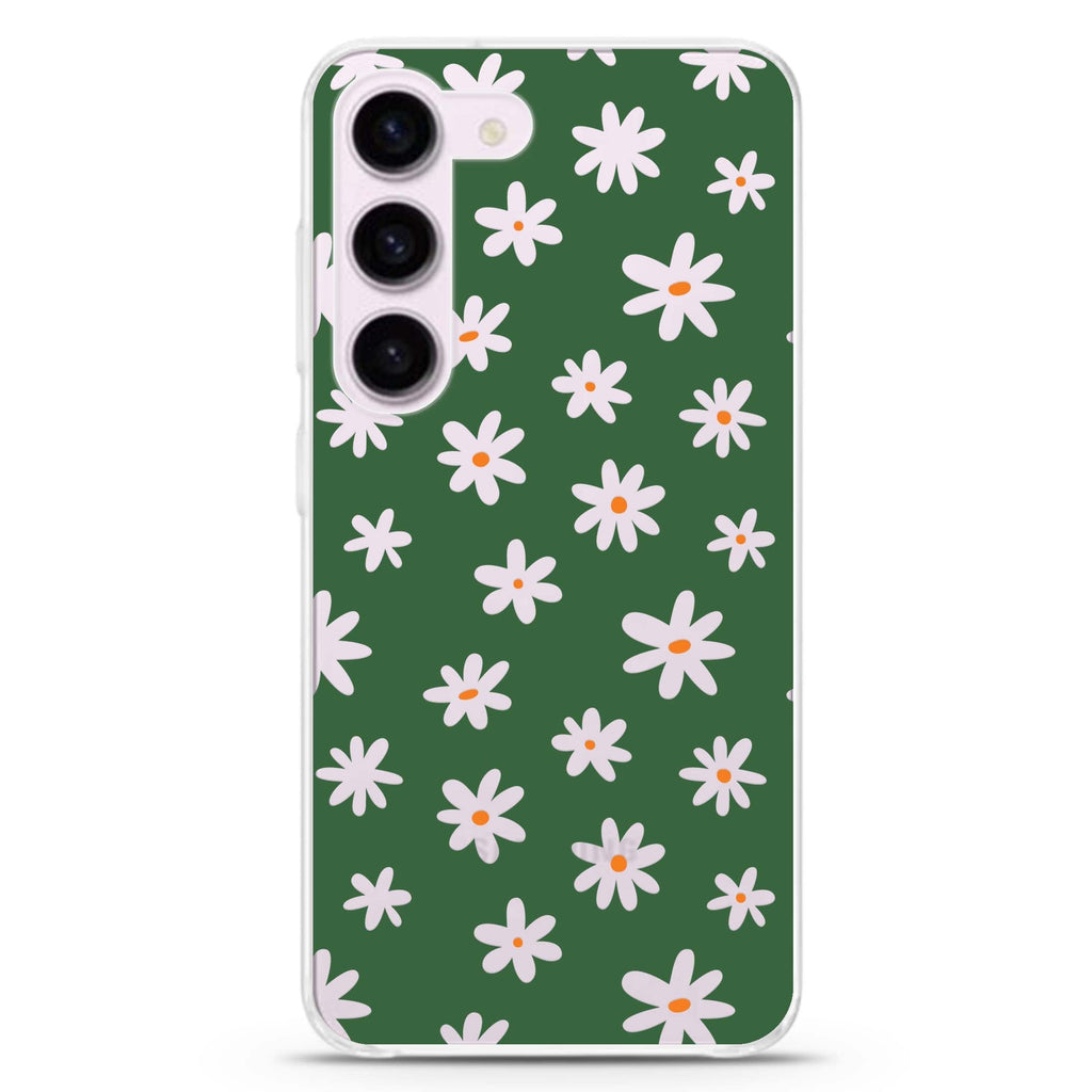 Flowers Pattern ultra-clear case for Samsung Galaxy S23/S22, front view