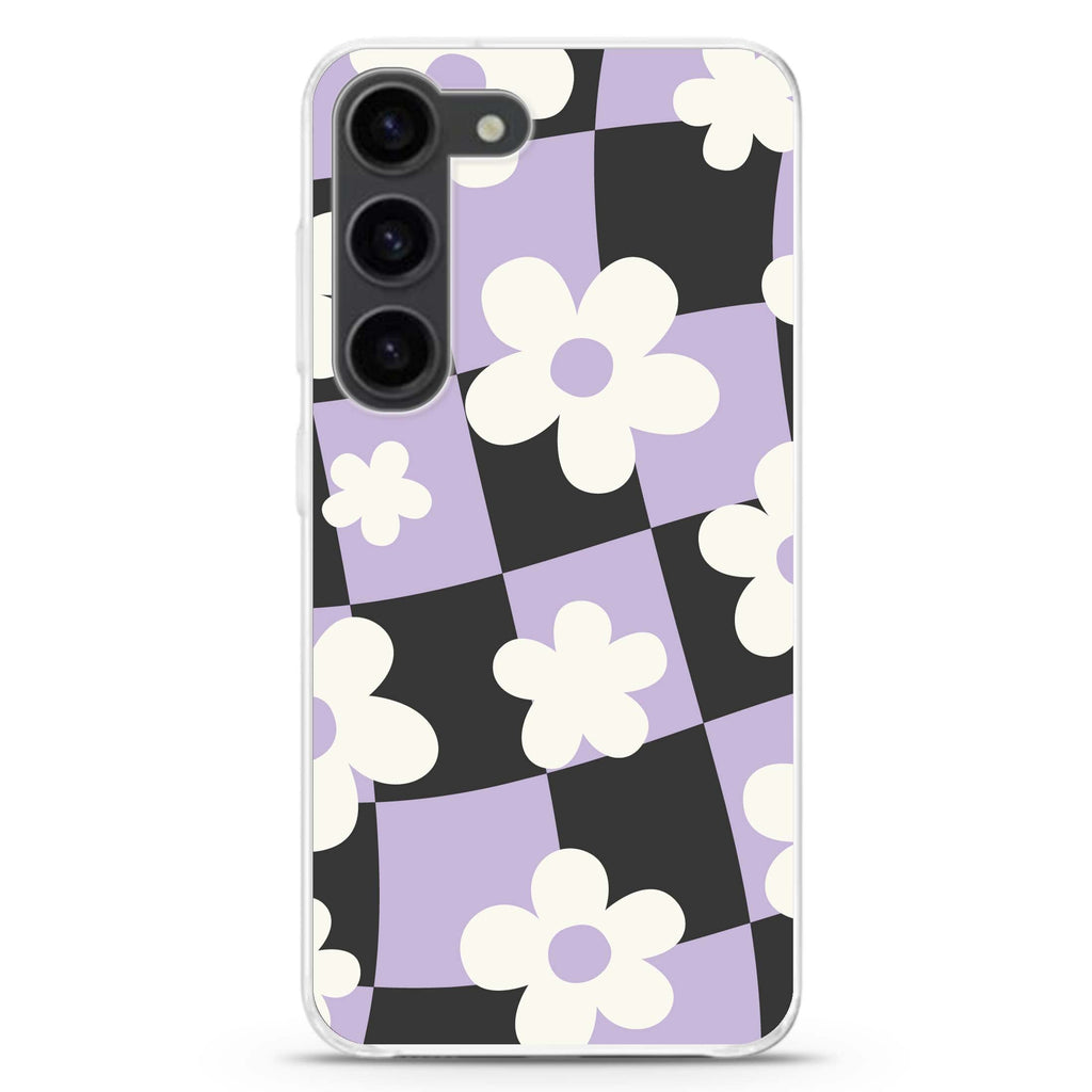 Flowers Pattern ultra-clear case for Samsung Galaxy S23/S22, front view