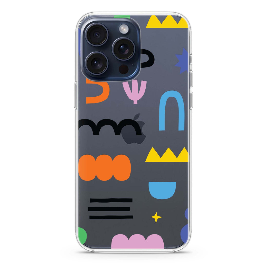 Abstract Doodles Pattern iPhone Ultra Clear Case