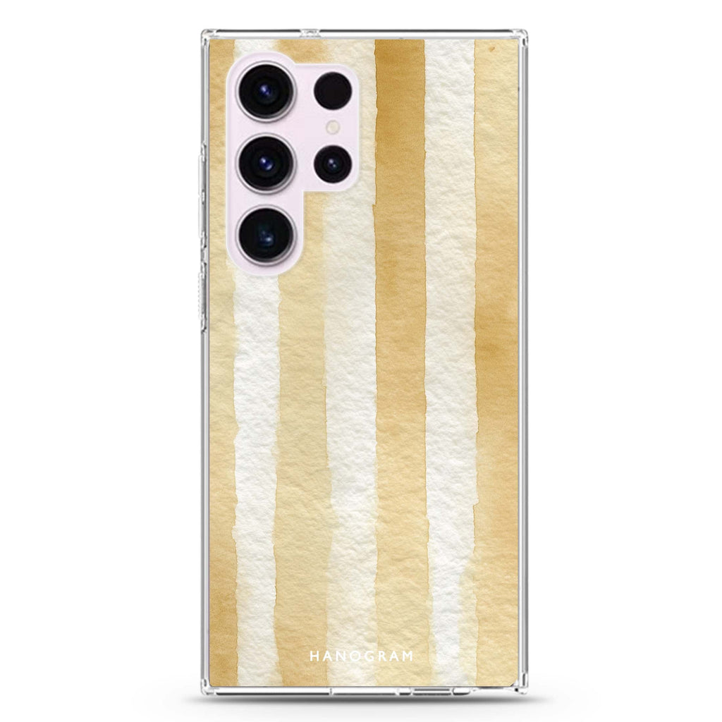 Sandscript Stripes Samsung Galaxy S26/S25/S24/S23/S22 Ultra ultra clear case, transparent design, main view