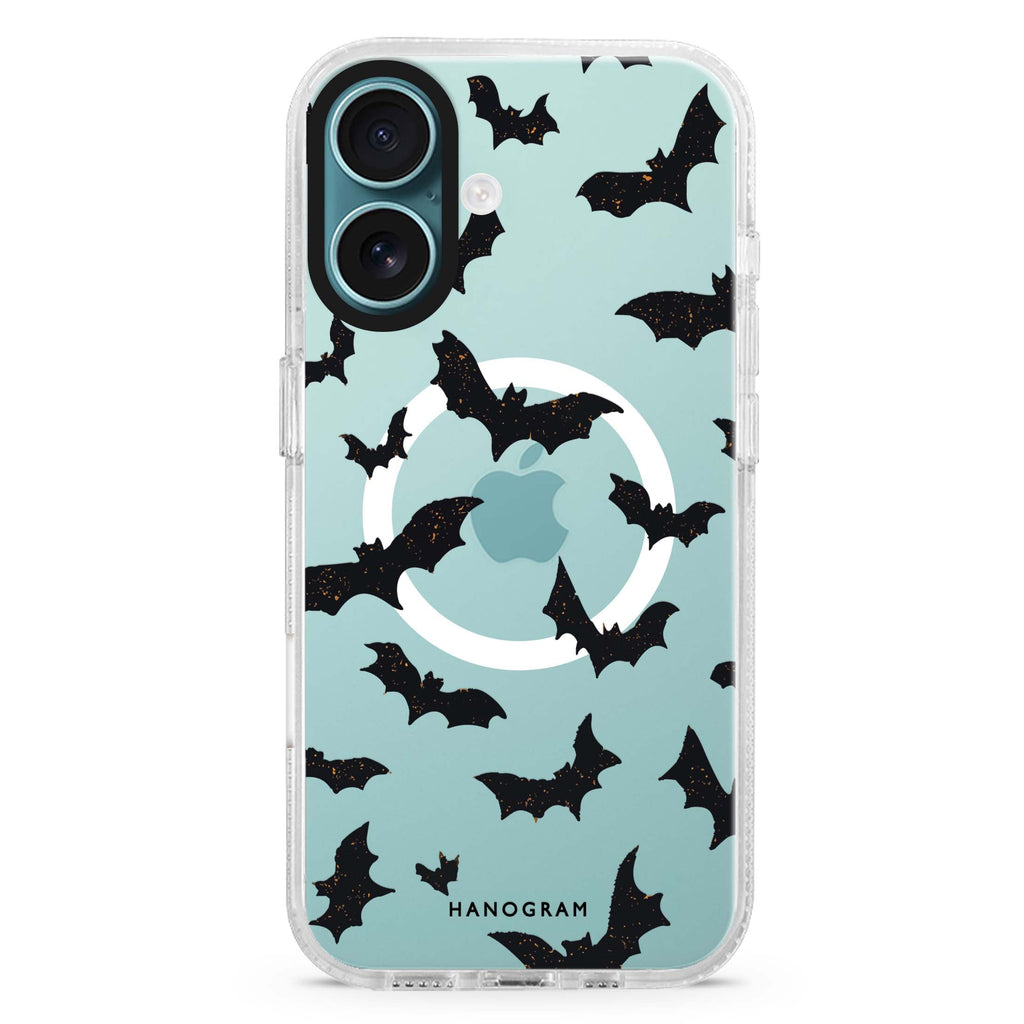 Midnight Bat Swarm MagSafe Compatible Ultra Clear Case