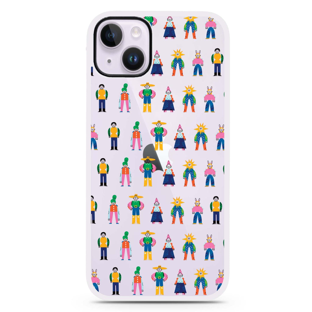 Abstract People Family iPhone 15 Impact Guard Bumper Case
