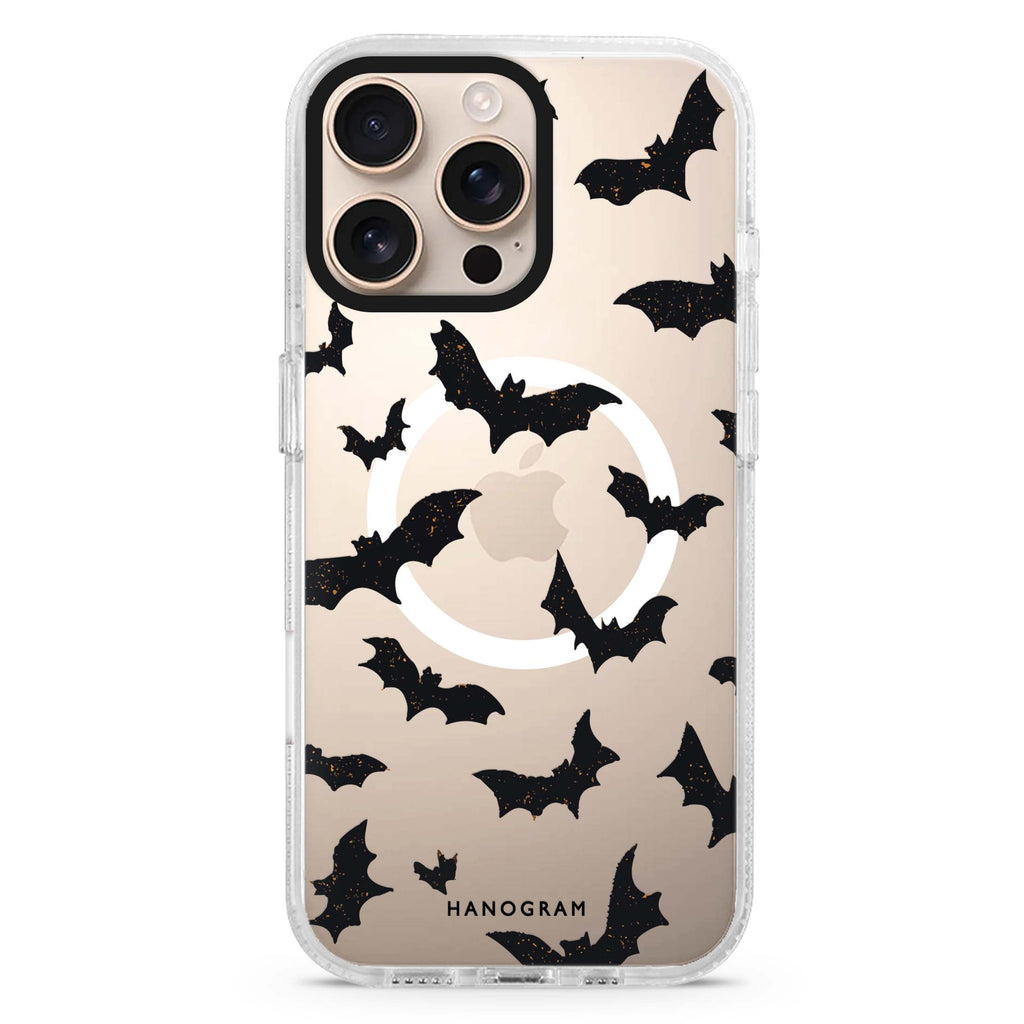 Midnight Bat Swarm MagSafe Compatible Ultra Clear Case