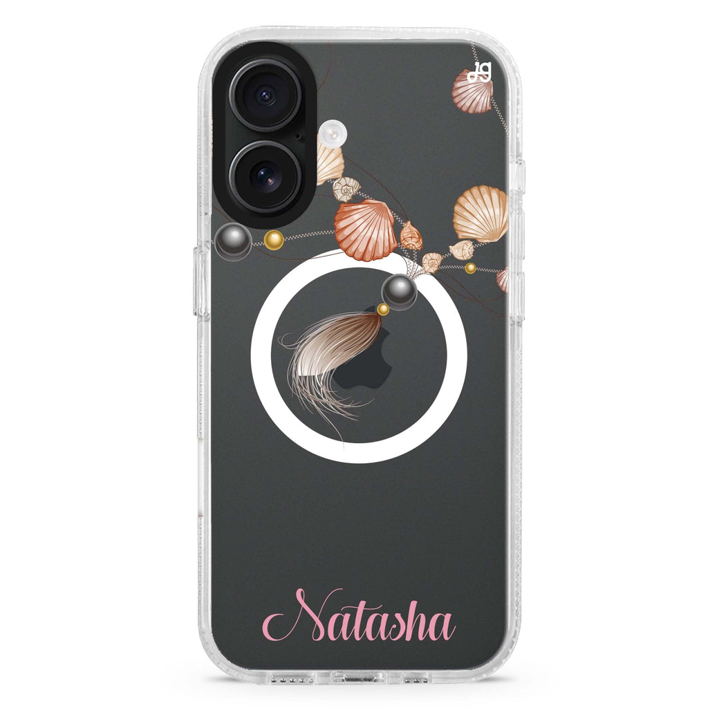 Connection of Sea MagSafe Compatible iPhone 16 Ultra Clear Case - Personalized and Stylish Protection