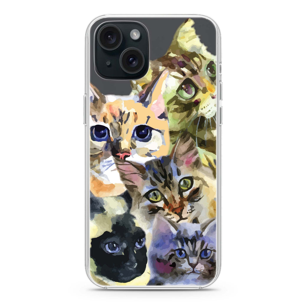 Watercolour Cat iPhone Ultra Clear Case