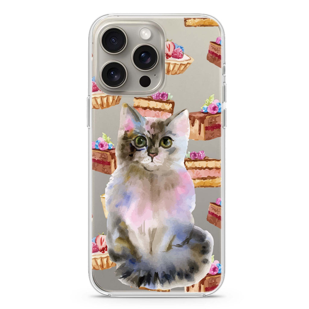 Watercolour Cat iPhone Ultra Clear Case