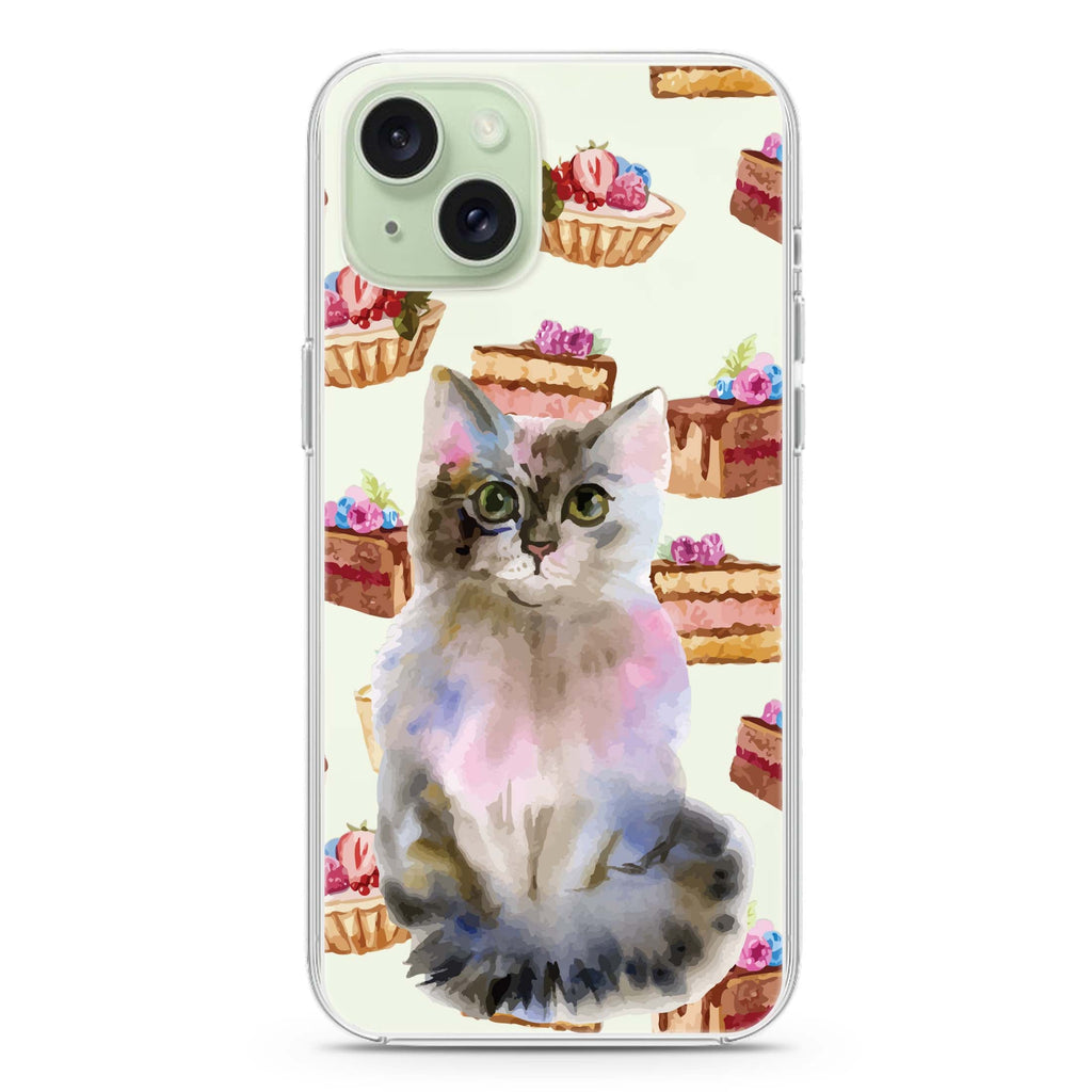 Watercolour Cat iPhone Ultra Clear Case