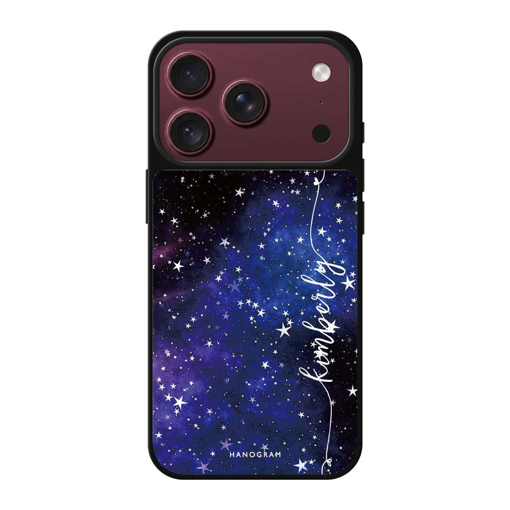 Stardust personalized name star celestial sparkle iPhone 18 Pro Max mirror case