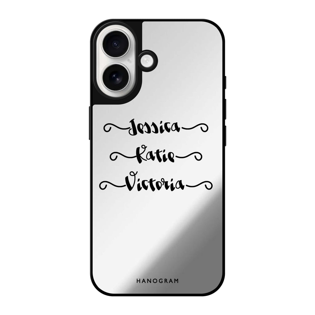 Reflective iPhone 16 Mirror Case –Triple Design