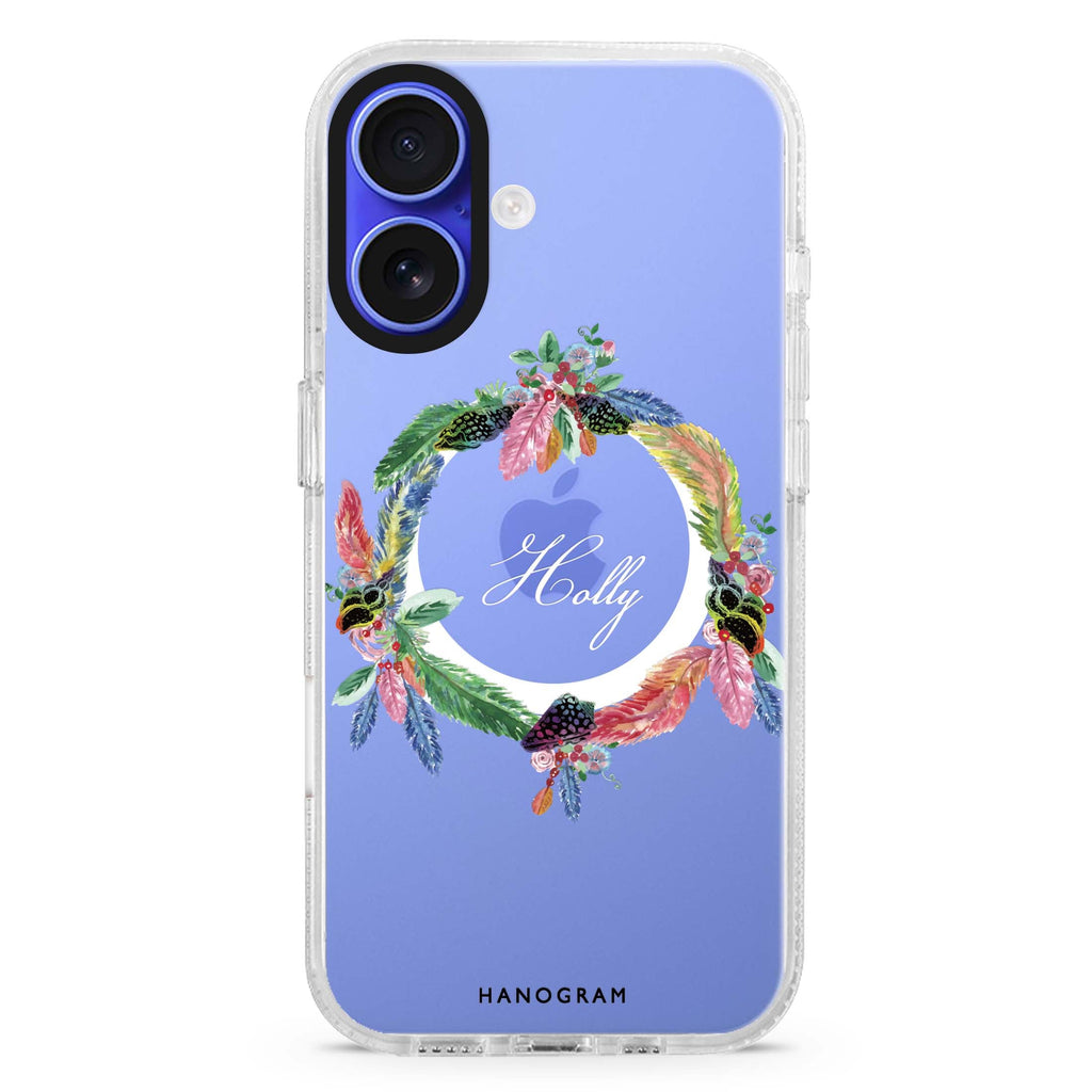 Watercolour Feather MagSafe Compatible iPhone 16 Ultra Clear Case - Personalized and Stylish Protection