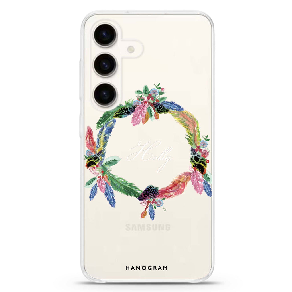 Watercolour Feather Samsung Galaxy Ultra Clear Case