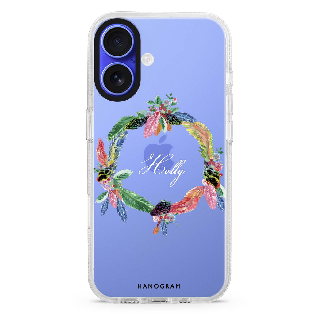 Watercolour Feather iPhone 16 Plus Ultra Clear Case