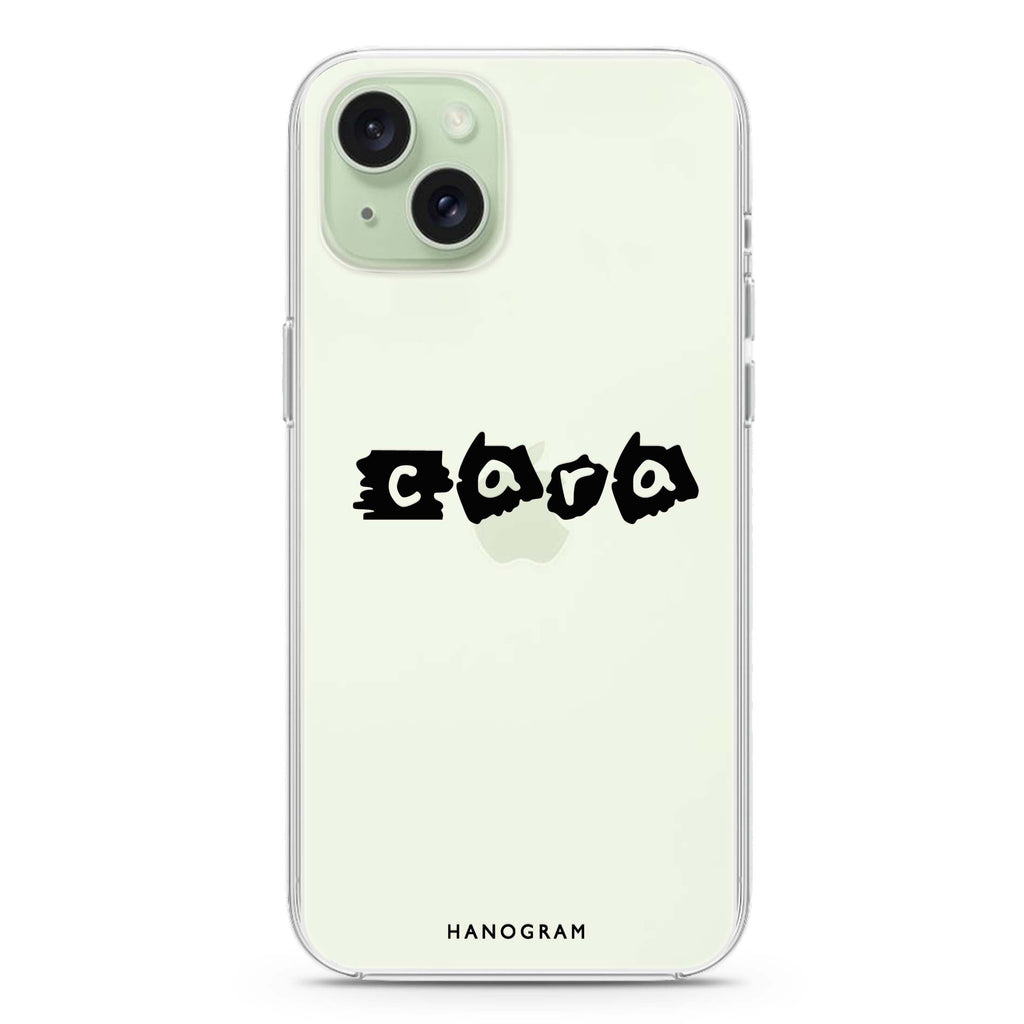 Sticker Custom Name iPhone 15 Plus Ultra Clear Case