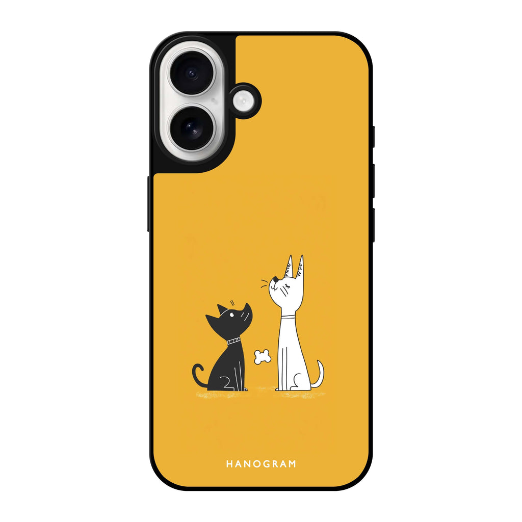 Reflective iPhone 16 Mirror Case –Paw & Claw Design