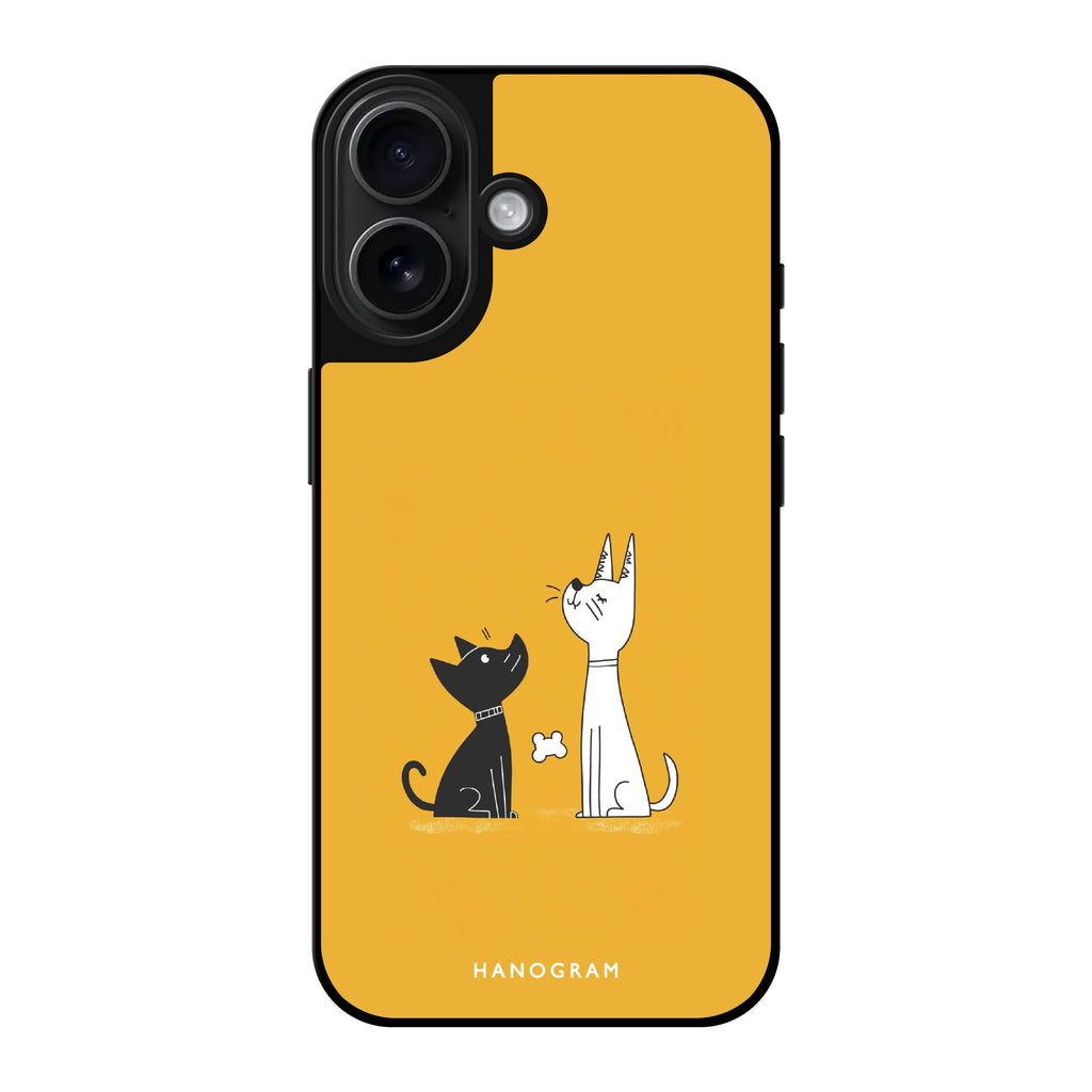Reflective iPhone 16 Mirror Case –Paw & Claw Design